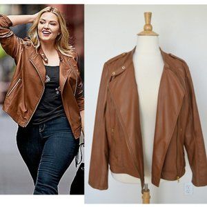 Lane Bryant Faux Leather Jacket With Buckles